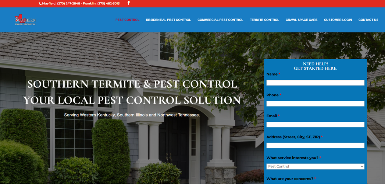 Southern Termite1 Paducah Website Design
